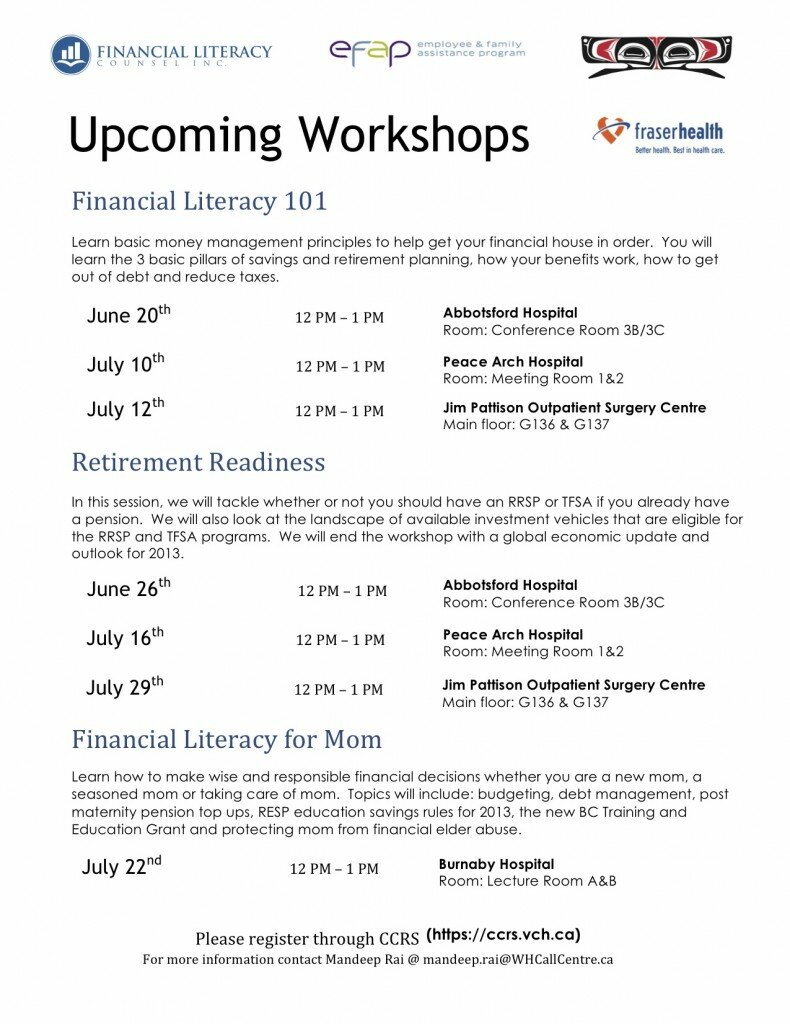 FHA Summer 2013 Workshops Poster with ParBC